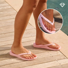 Arch Support Flip Flops - Classic - Crystal Pink
